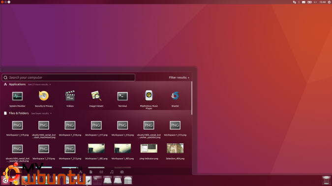 ubuntu1604 xenial bottom launcher dash