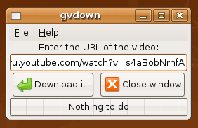 Скачиваем видео с YouTube с помощью gvdown