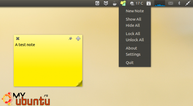 Помещайте заметки на ваш рабочий стол с помощью индикатора StickyNotes