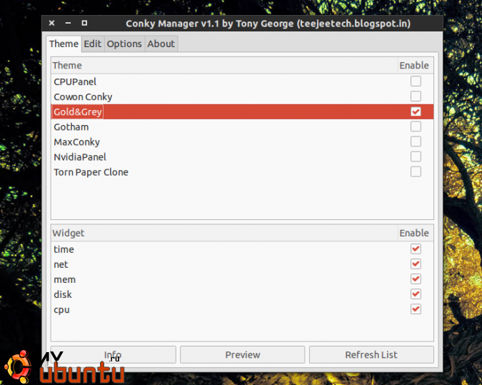 Conky Manager: инструмент для управления конфигурациями Conky