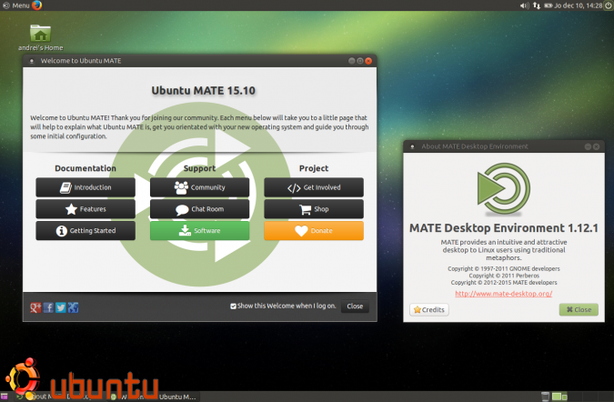 Как установить MATE 1.12.1 в Ubuntu Mate 15.10 или 16.04 через PPA-репозиторий
