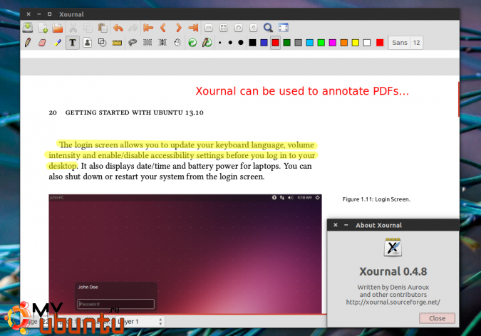 Xournal 0.4.8 — обновление приложения для записи заметок и аннотаций к PDF-файлам