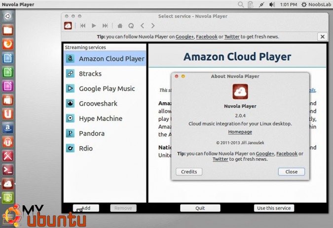 Nuvola Cloud Player 2.0.4: как установить в Ubuntu