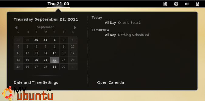 Интеграция Google Calendar в GNOME Shell