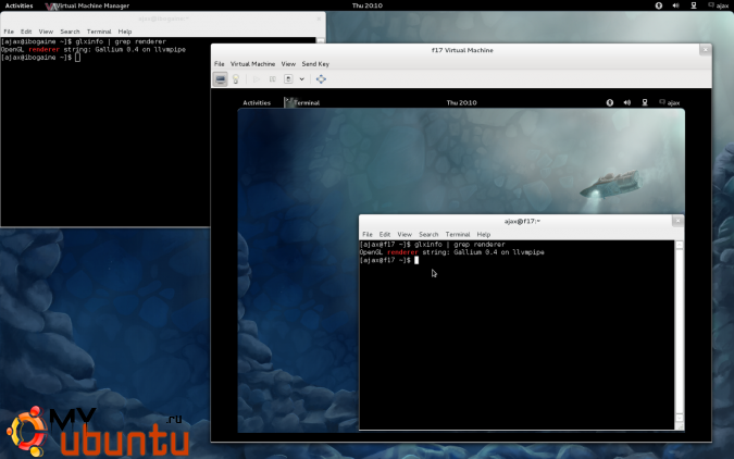 GNOME Shell будет работать без 3D-ускорения в Fedora 17