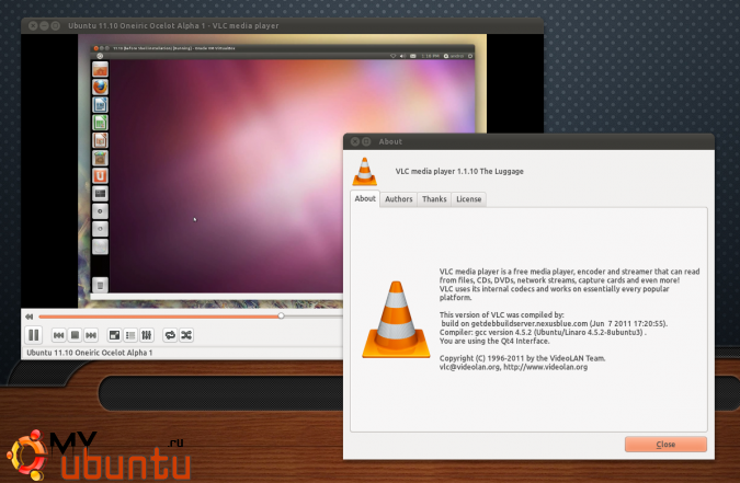 Установка VLC 1.1.10 и Pidgin 2.8.0 в Ubuntu