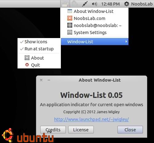 Индикатор списка окон для Ubuntu