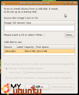 Make USB startup-disk